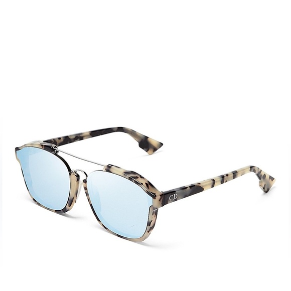 Dior Abstract Blue Mirrored Tortoise Sunglasses - Picture 1 of 8